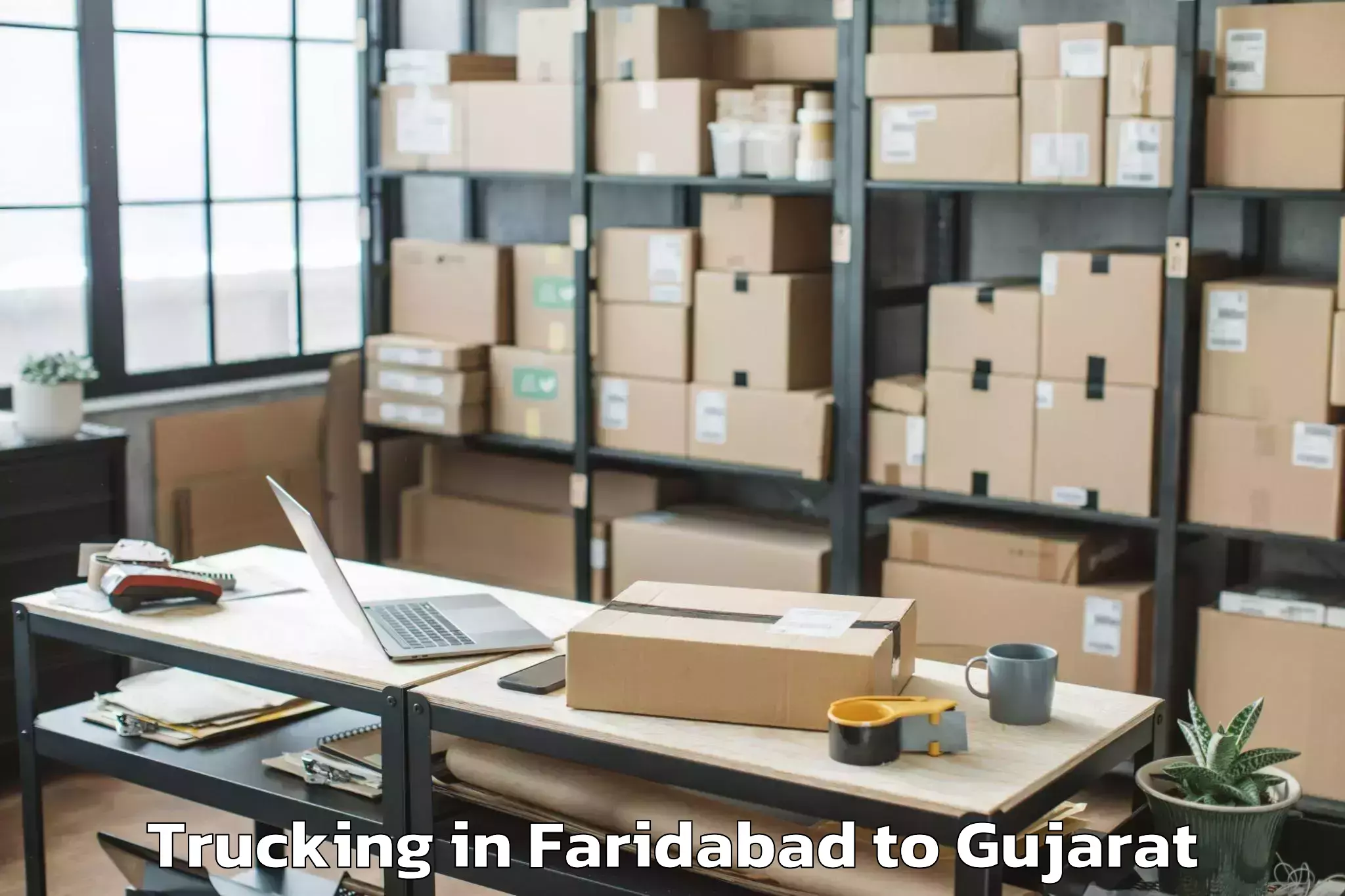 Affordable Faridabad to Inorbit Mall Vadodara Trucking